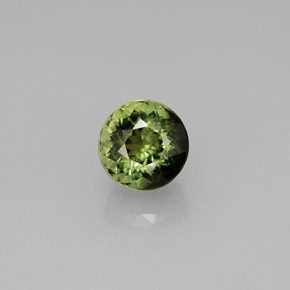 Tormalina naturale verde da 1,45 ct, taglio rotondo, VVS