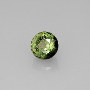 Tormalina naturale verde da 1,45 ct, taglio rotondo, VVS