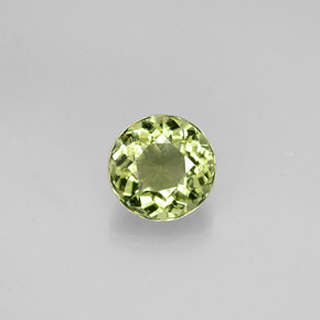 Tormalina naturale verde da 0,80 ct, taglio rotondo, VVS