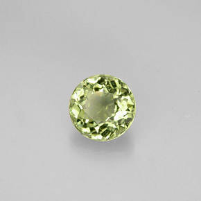 Tormalina naturale verde da 0,80 ct, taglio rotondo, VVS