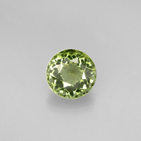 Tormalina naturale verde da 0,88 ct, taglio rotondo, VVS