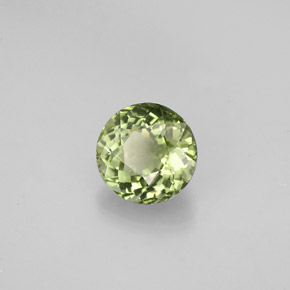Tormalina naturale verde da 0,88 ct, taglio rotondo, VVS