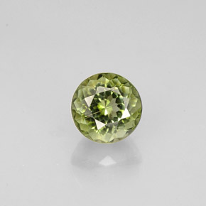 Tormalina naturale verde da 0,93 ct, taglio rotondo, VS