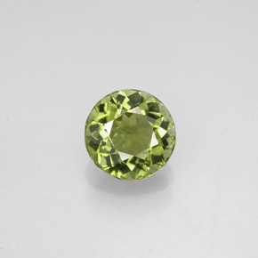 Tormalina naturale verde da 1,15 ct, taglio rotondo, VVS-VS