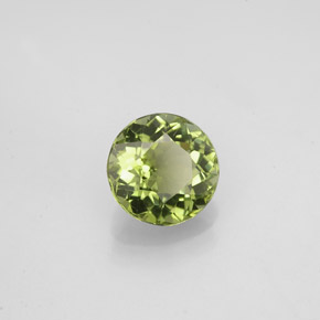 Tormalina naturale verde da 1,15 ct, taglio rotondo, VVS-VS