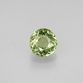 Tormalina naturale verde da 0,87 ct, taglio rotondo, VVS-VS