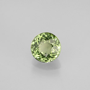 Tormalina naturale verde da 0,87 ct, taglio rotondo, VVS-VS