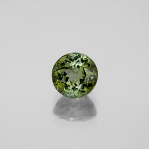 Tormalina naturale verde da 0,98 ct, taglio rotondo, VS-SI
