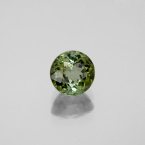 Tormalina naturale verde da 0,98 ct, taglio rotondo, VS-SI