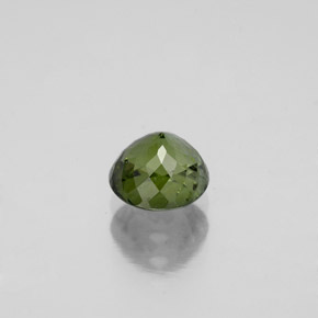 Tormalina naturale verde da 0,98 ct, taglio rotondo, VS-SI