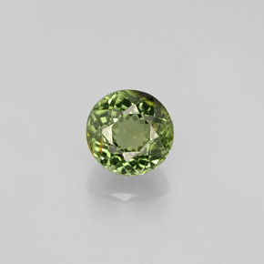 Tormalina naturale verde da 0,74 ct, taglio rotondo, VVS-VS