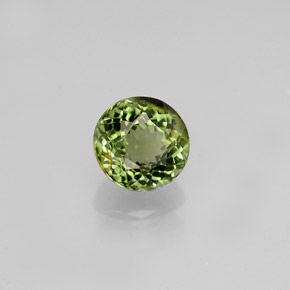 Tormalina naturale verde da 0,74 ct, taglio rotondo, VVS-VS