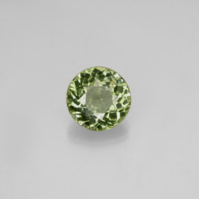 Tormalina naturale verde da 0,68 ct, taglio rotondo, VVS