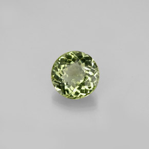 Tormalina naturale verde da 0,68 ct, taglio rotondo, VVS