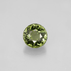 Tormalina naturale verde da 0,95 ct, taglio rotondo, VVS