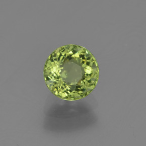 Tormalina naturale verde da 0,76 ct, taglio rotondo, VVS