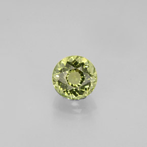 Tormalina naturale verde da 0,62 ct, taglio rotondo, VVS