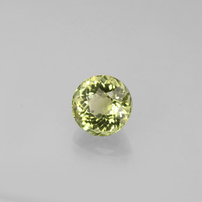 Tormalina naturale verde da 0,62 ct, taglio rotondo, VVS