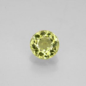 Tormalina naturale giallo da 0,78 ct, taglio rotondo, VVS