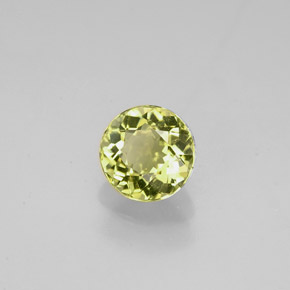 Tormalina naturale giallo da 0,78 ct, taglio rotondo, VVS
