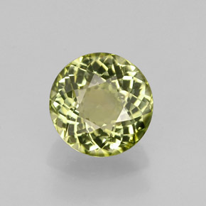 Tormalina naturale verde da 0,88 ct, taglio rotondo, VVS