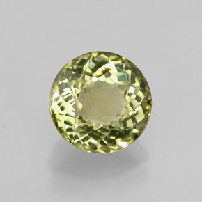 Tormalina naturale verde da 0,88 ct, taglio rotondo, VVS