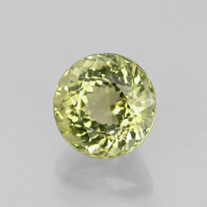 Tormalina naturale verde da 0,95 ct, taglio rotondo, VVS-VS