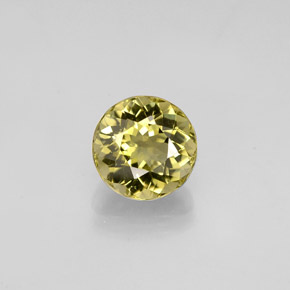 Tormalina naturale oro da 0,99 ct, taglio rotondo, VVS