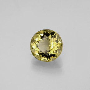 Tormalina naturale oro da 0,99 ct, taglio rotondo, VVS