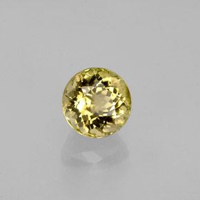 Tormalina naturale oro da 0,82 ct, taglio rotondo, VVS