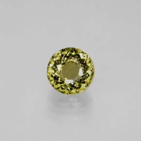 Tormalina naturale oro da 0,77 ct, taglio rotondo, VVS