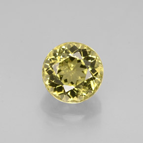 Tormalina naturale oro da 0,98 ct, taglio rotondo, VVS-VS