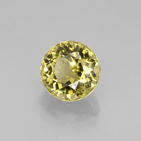 Tormalina naturale oro da 0,98 ct, taglio rotondo, VVS-VS