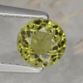 Tormalina naturale giallo da 0,72 ct, taglio rotondo, VVS-VS