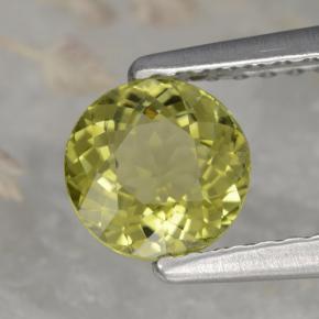 Tormalina naturale giallo da 0,72 ct, taglio rotondo, VVS-VS
