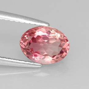 Tormalina naturale rosa da 1,32 ct, taglio ovale, VVS-VS