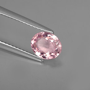 Tormalina naturale rosa da 0,83 ct, taglio ovale, VS