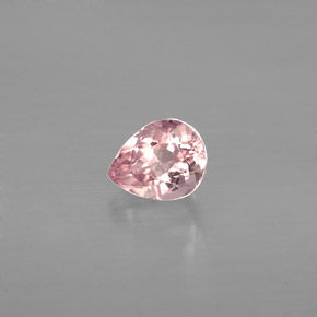 Tormalina naturale rosa da 0,61 ct, taglio a pera, VVS-VS