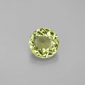 Tormalina naturale verde da 0,76 ct, taglio rotondo, VVS-VS