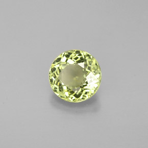 Tormalina naturale verde da 0,76 ct, taglio rotondo, VVS-VS
