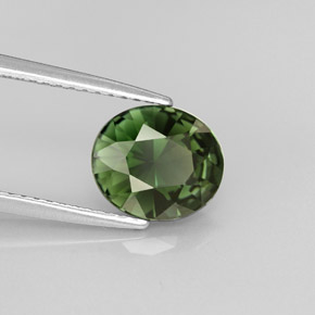 Tormalina naturale verde da 1,76 ct, taglio ovale, VVS