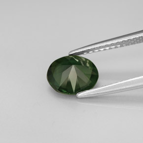 Tormalina naturale verde da 1,09 ct, taglio ovale, VVS-VS