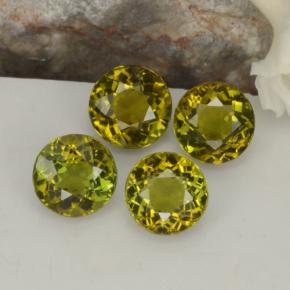 Tormalina naturale verde da 1,74 ct, taglio rotondo, VVS-VS