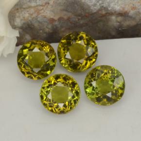 Tormalina naturale verde da 1,74 ct, taglio rotondo, VVS-VS