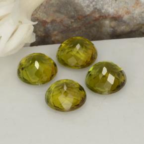 Tormalina naturale verde da 1,74 ct, taglio rotondo, VVS-VS