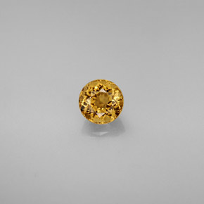 Tormalina naturale giallo da 0,62 ct, taglio rotondo, VVS-VS