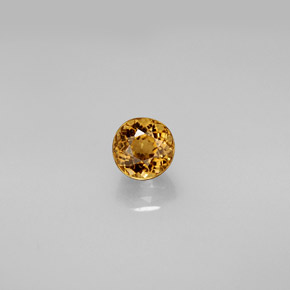 Tormalina naturale giallo da 0,67 ct, taglio rotondo, VVS-VS