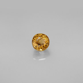 Tormalina naturale giallo da 0,67 ct, taglio rotondo, VVS-VS