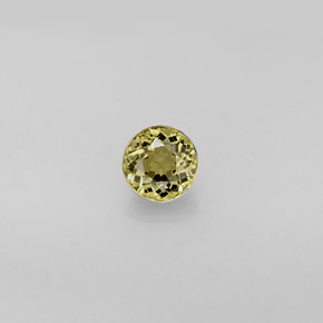 Tormalina naturale verde da 0,73 ct, taglio rotondo, VVS