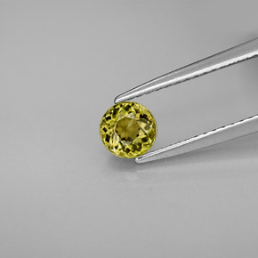 Tormalina naturale verde da 0,57 ct, taglio rotondo, VVS-VS